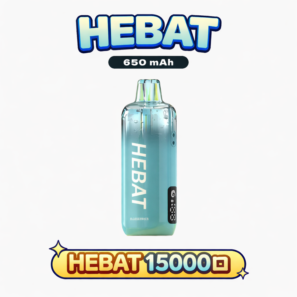 Hebat 喜貝 15000抛棄式電子煙 3% 精準擊喉「爽度炸裂」650mAh極速快充 味蕾澎湃盛宴 穩壓續航 細膩霧化 台灣現貨