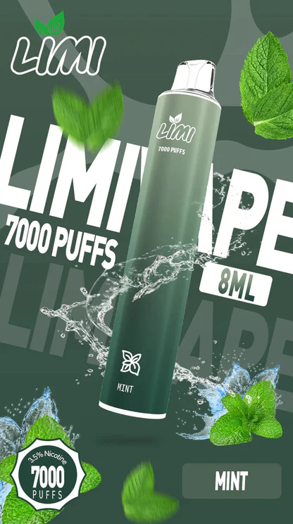 LIMI 7000 拋棄式電子煙 3.5% 尼古丁鹽強勁擊喉 冰感水果系列清涼入喉 吸氣發光 LED燈條 650mAh可充電 台灣現貨秒發:圖片 11